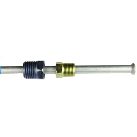 Ags Steel Brake Line Adapter, 1/4 x 8 (7/16-24 Inverted)(9/16-18 Inverted) BLA-B410
